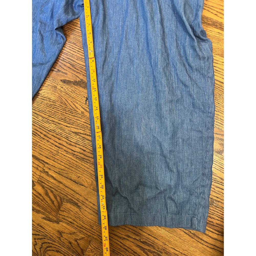 NWT Old Navy XXL Blue Denim Chambray Overall Button Wide Leg Jumpsuit Beach - Picture 10 of 11